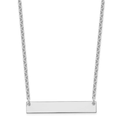 Sterlingsilber Silber/rhodiniert Mittel Rohling Stab Halskette