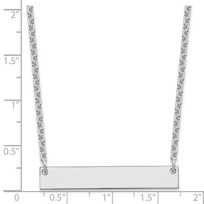 Sterlingsilber Silber/rhodiniert Mittel Rohling Stab Halskette