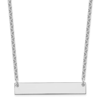 Sterlingsilber Silber/rhodiniert Mittel Rohling Stab Halskette