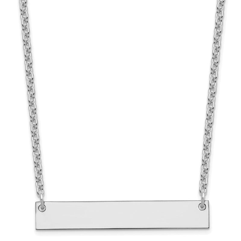 Sterlingsilber Silber/rhodiniert Mittel Rohling Stab Halskette