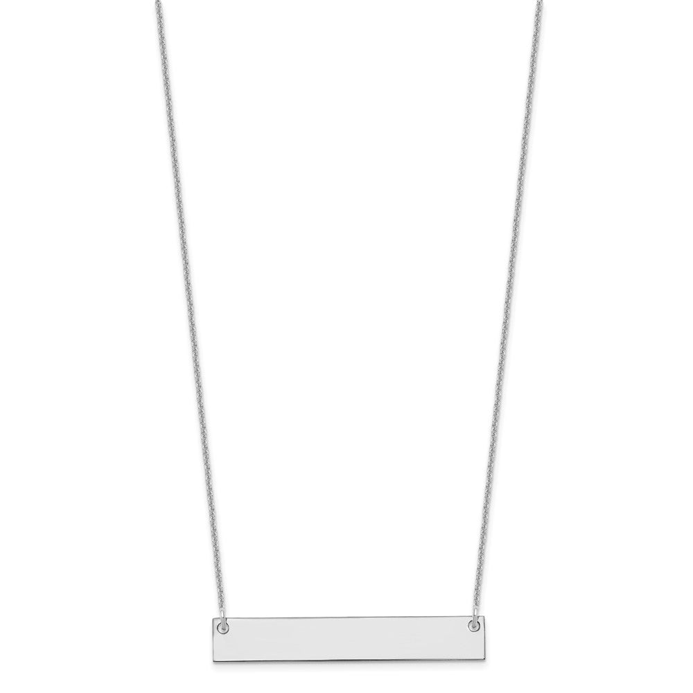 14K Weißgold Mittel Rohling Stab Halskette