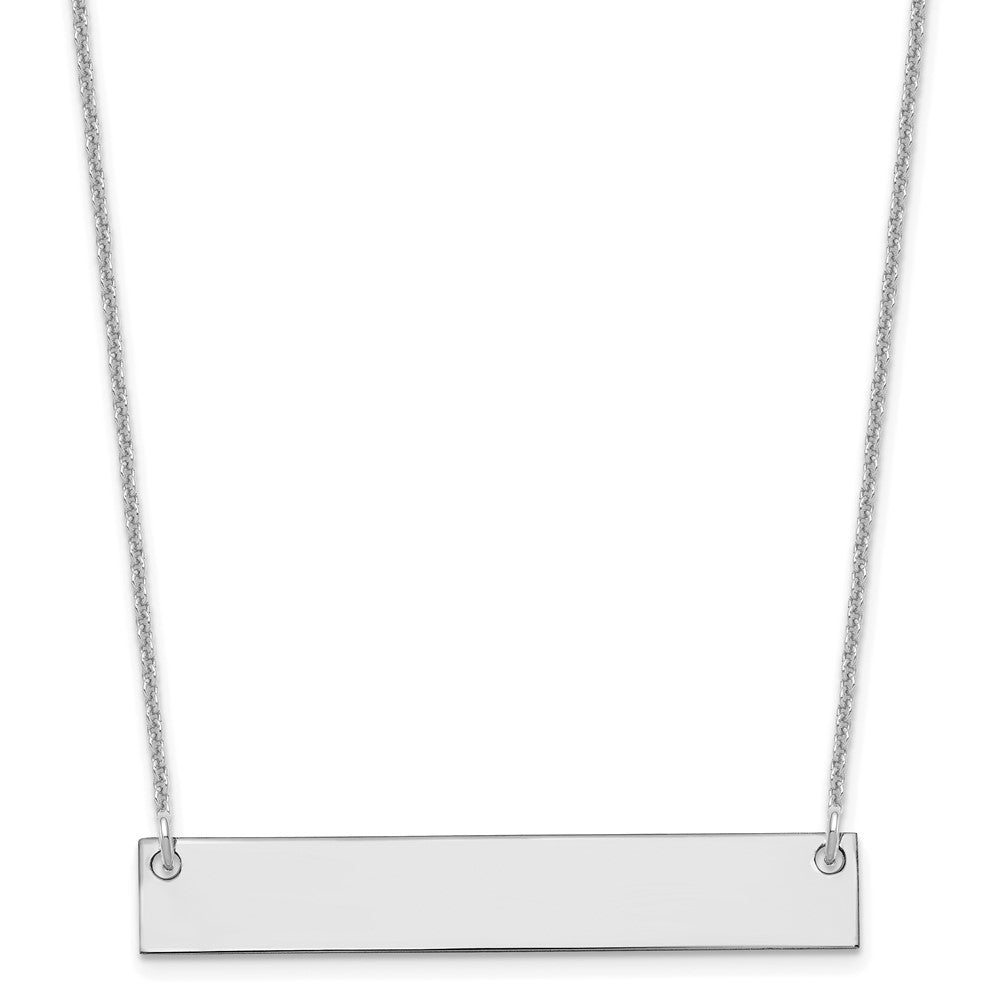 14K Weißgold Mittel Rohling Stab Halskette