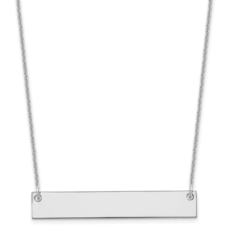 14K Weißgold Mittel Rohling Stab Halskette