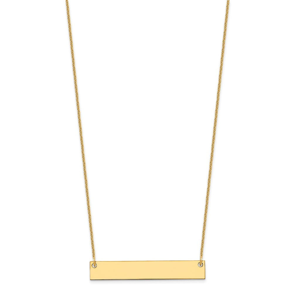 14K Gelbgold Mittel Rohling Stab Halskette