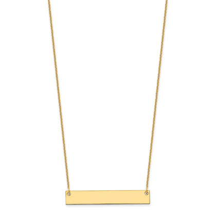 14K Gelbgold Mittel Rohling Stab Halskette