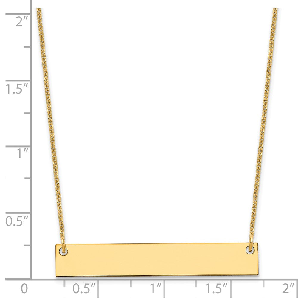 14K Gelbgold Mittel Rohling Stab Halskette