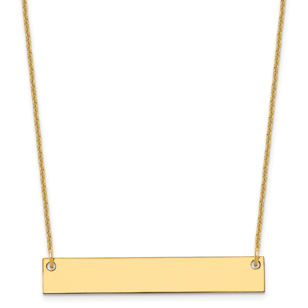 14K Gelbgold Mittel Rohling Stab Halskette
