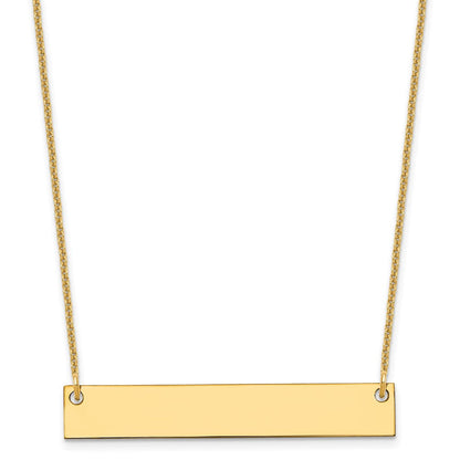 14K Gelbgold Mittel Rohling Stab Halskette