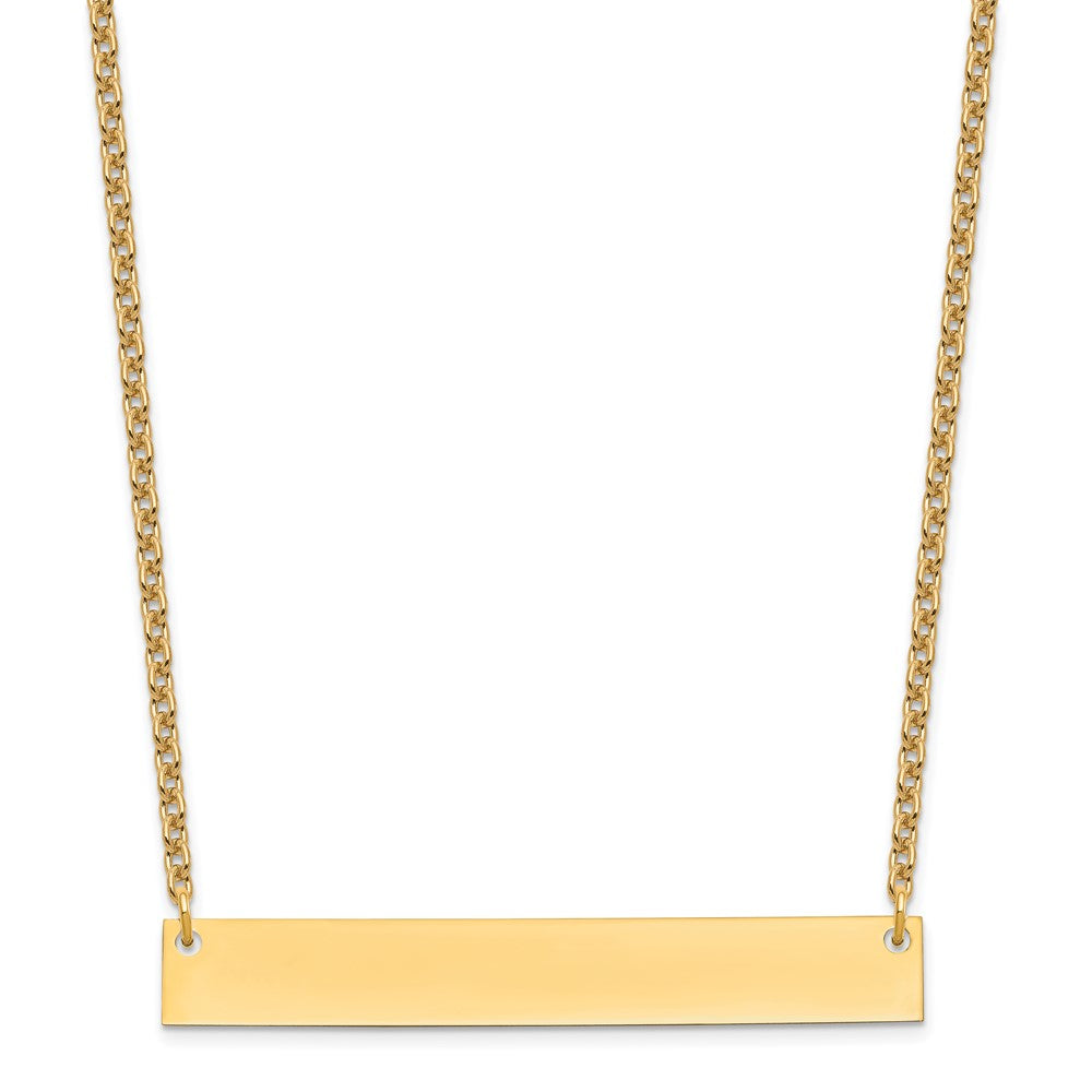 Vergoldet Sterlingsilber /gold Groß Rohling Stab Halskette
