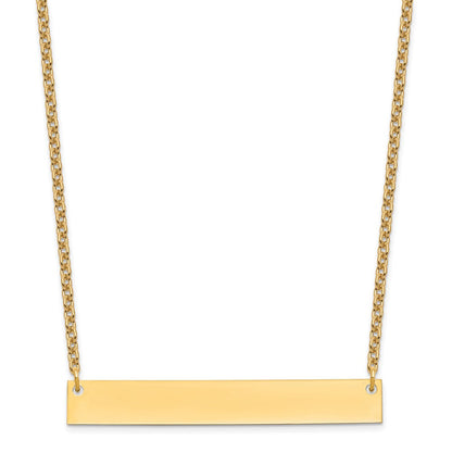 Vergoldet Sterlingsilber /gold Groß Rohling Stab Halskette