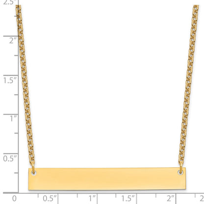 Vergoldet Sterlingsilber /gold Groß Rohling Stab Halskette
