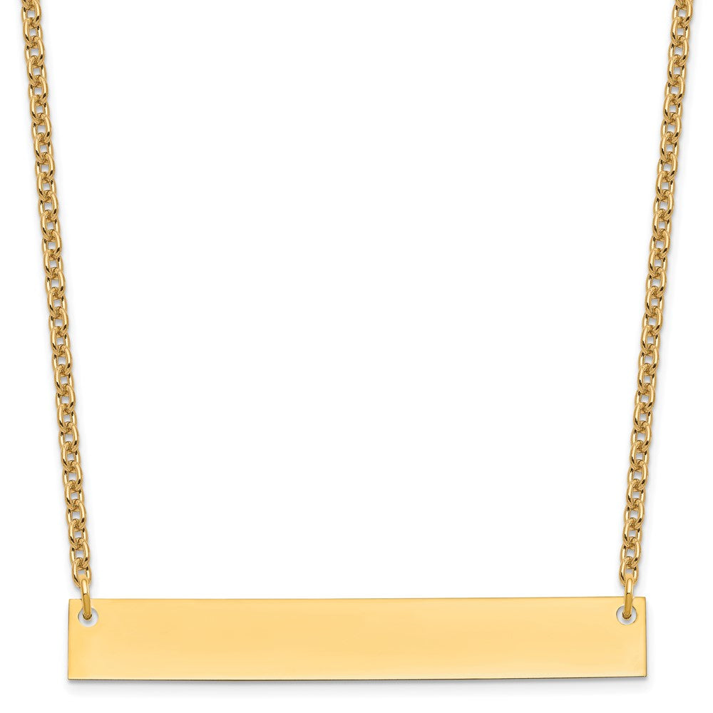 Vergoldet Sterlingsilber /gold Groß Rohling Stab Halskette