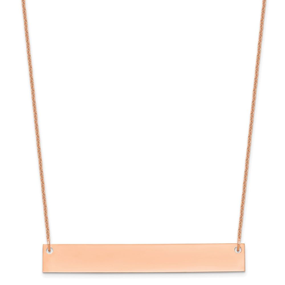 14K Roségold Groß Rohling Stab Halskette