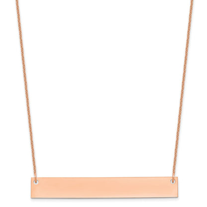 14K Roségold Groß Rohling Stab Halskette