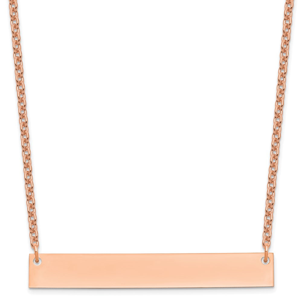 Roségoldbeschichtet Sterlingsilber /rose Groß Rohling Stab Halskette