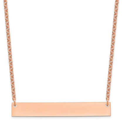 Roségoldbeschichtet Sterlingsilber /rose Groß Rohling Stab Halskette