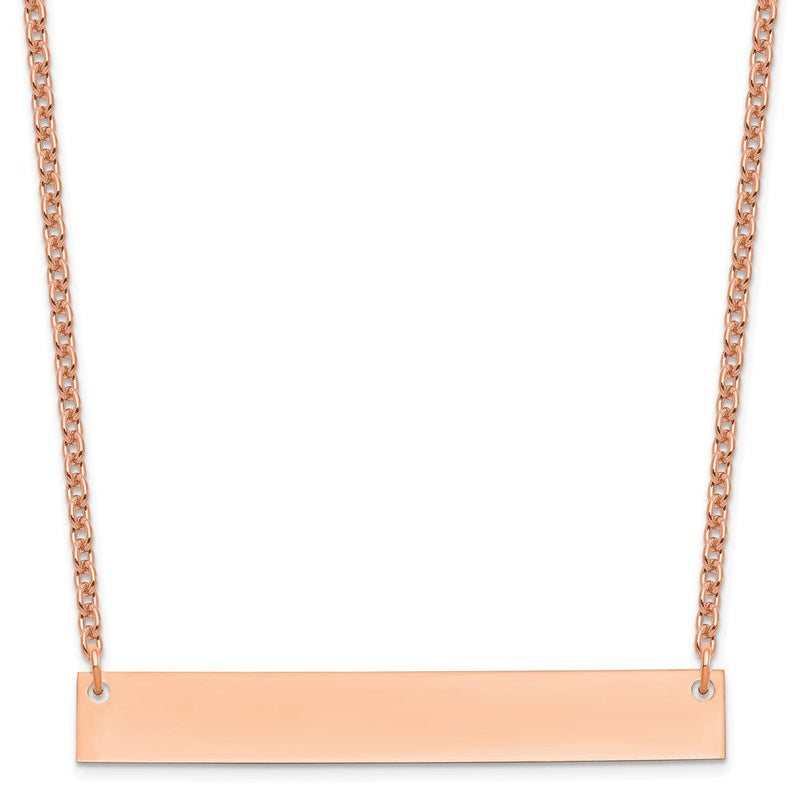 Roségoldbeschichtet Sterlingsilber /rose Groß Rohling Stab Halskette