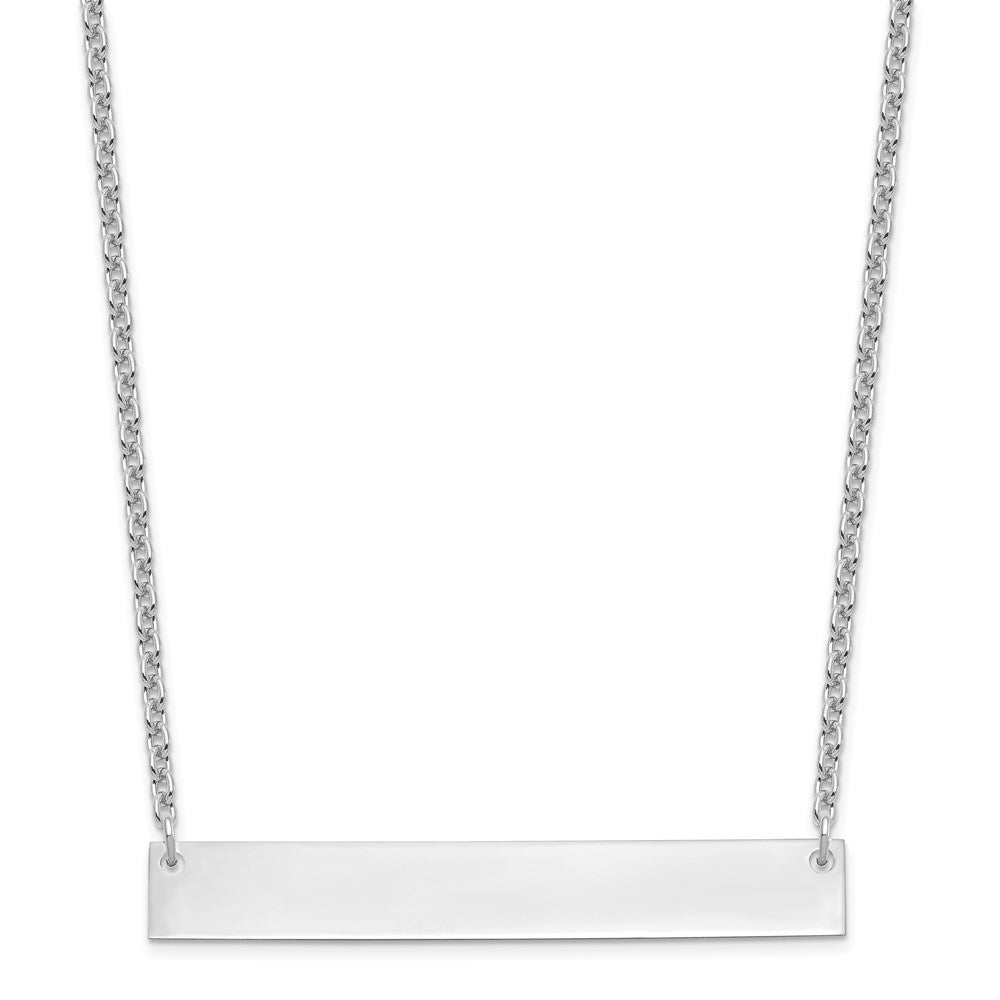 Sterlingsilber Silber/rhodiniert Groß Rohling Stab Halskette