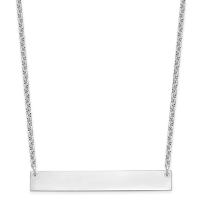 Sterlingsilber Silber/rhodiniert Groß Rohling Stab Halskette