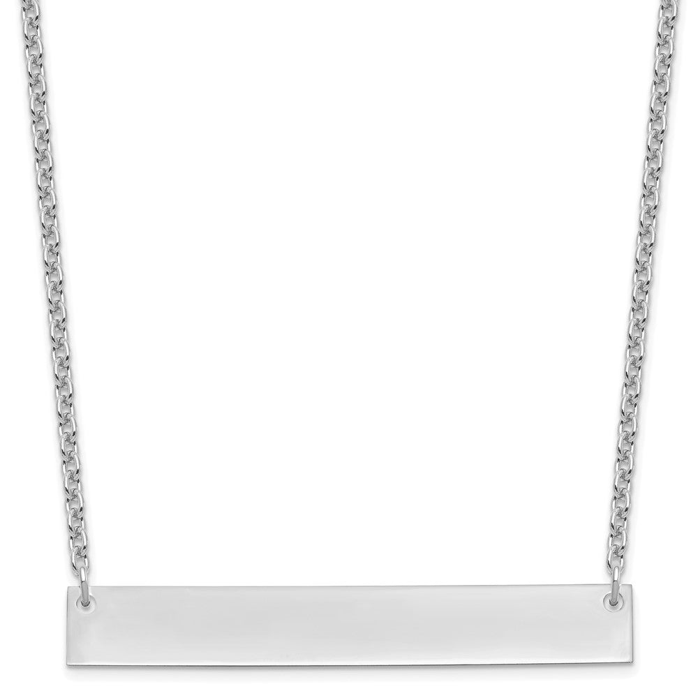Sterlingsilber Silber/rhodiniert Groß Rohling Stab Halskette
