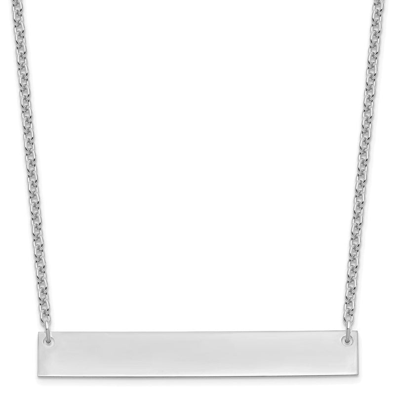 Sterlingsilber Silber/rhodiniert Groß Rohling Stab Halskette