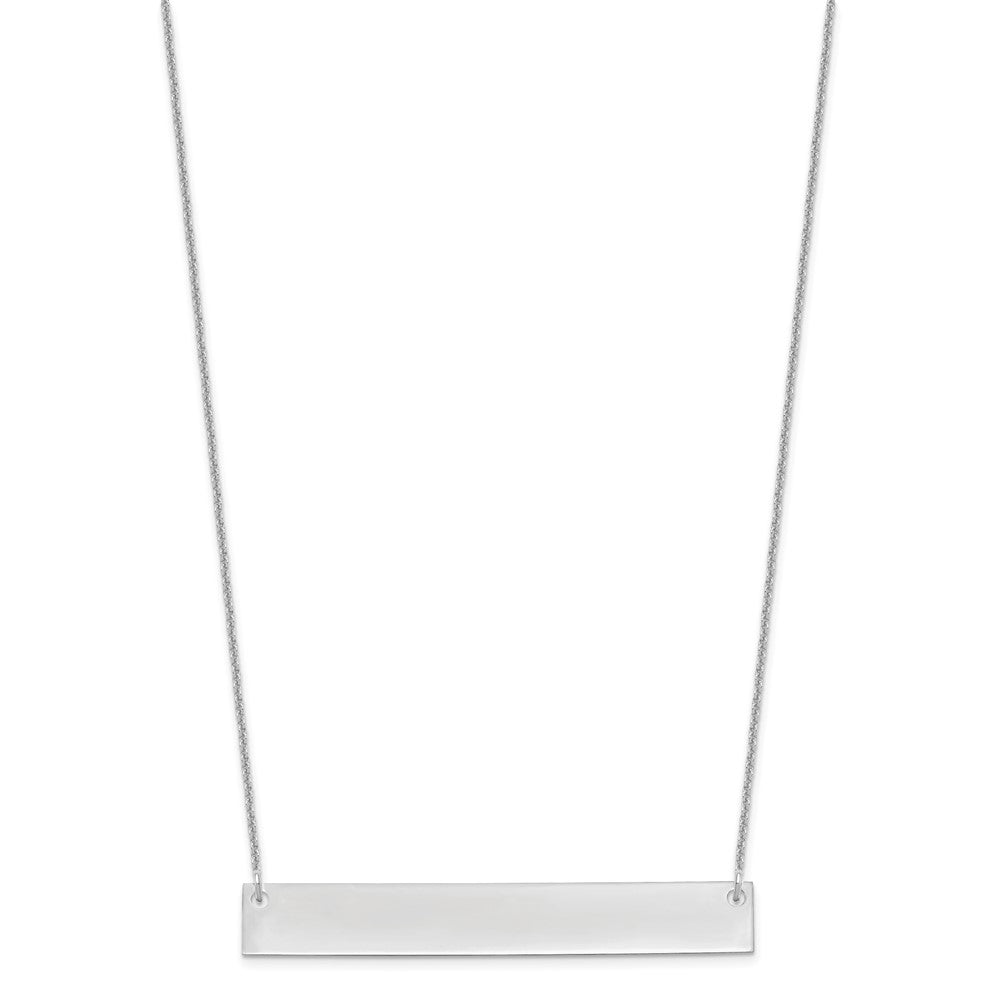 14K Weißgold Groß Rohling Stab Halskette