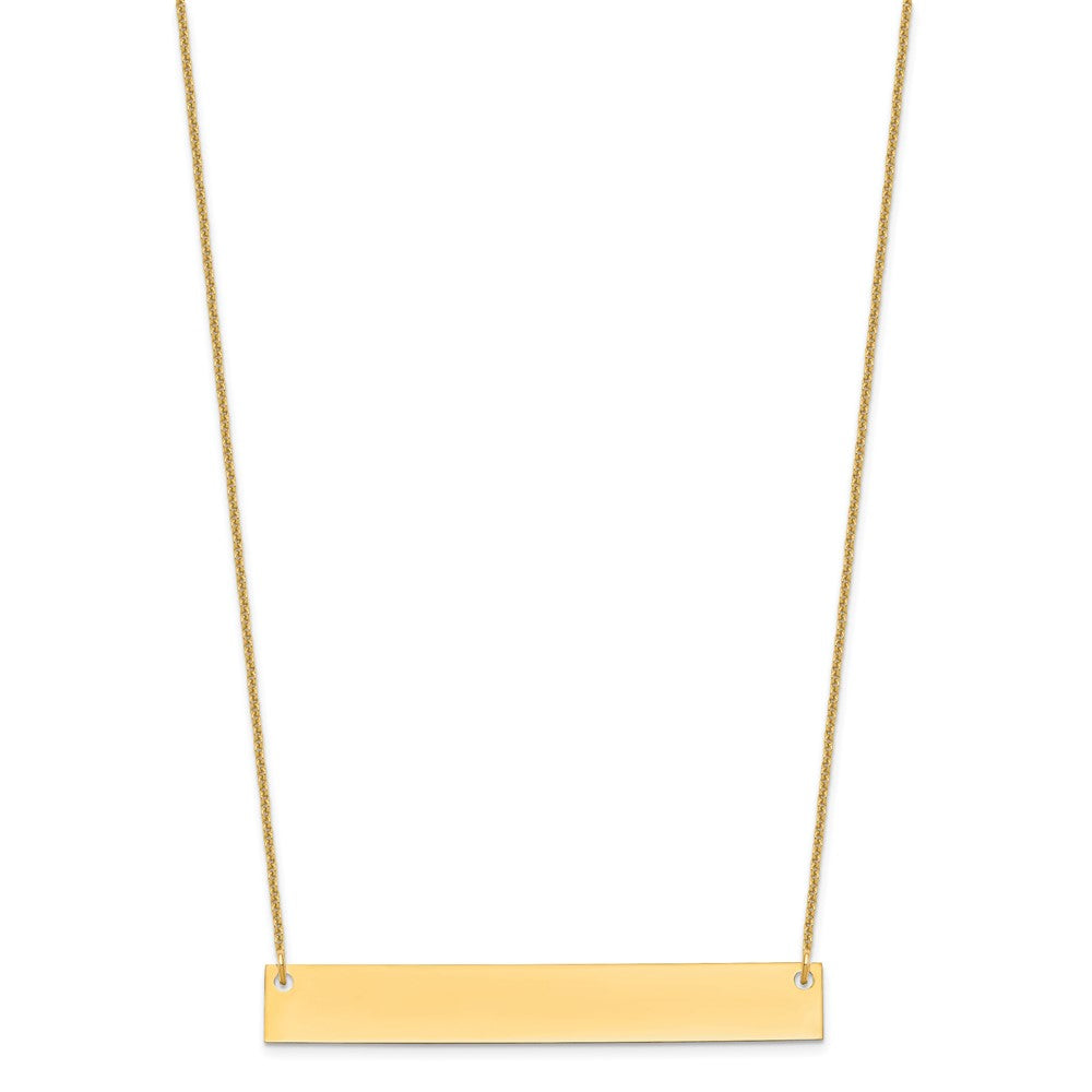 14K Gelbgold Groß Rohling Stab Halskette