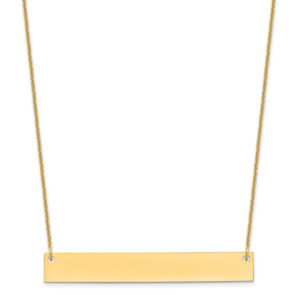 14K Gelbgold Groß Rohling Stab Halskette