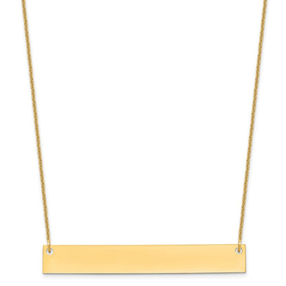 14K Gelbgold Groß Rohling Stab Halskette