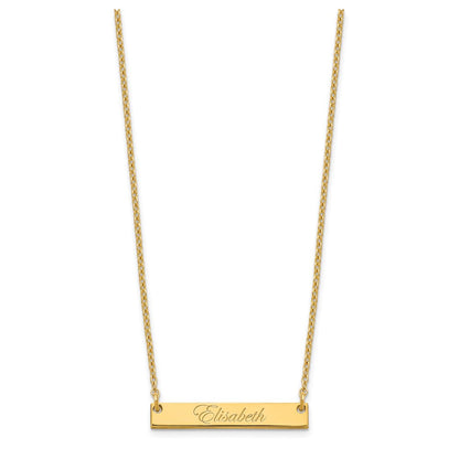 Vergoldet Sterlingsilber /gold Klein Edwardianisch Schreibschrift Stab Halskette