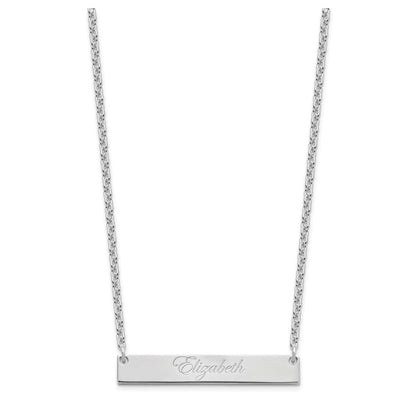 Sterlingsilber Rhodiniert Mittel Edwardianisch Schreibschrift Brar Halskette