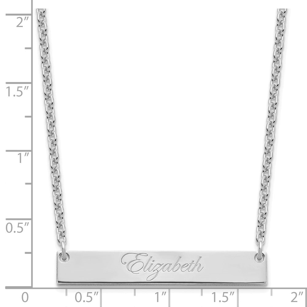Sterlingsilber Rhodiniert Mittel Edwardianisch Schreibschrift Brar Halskette