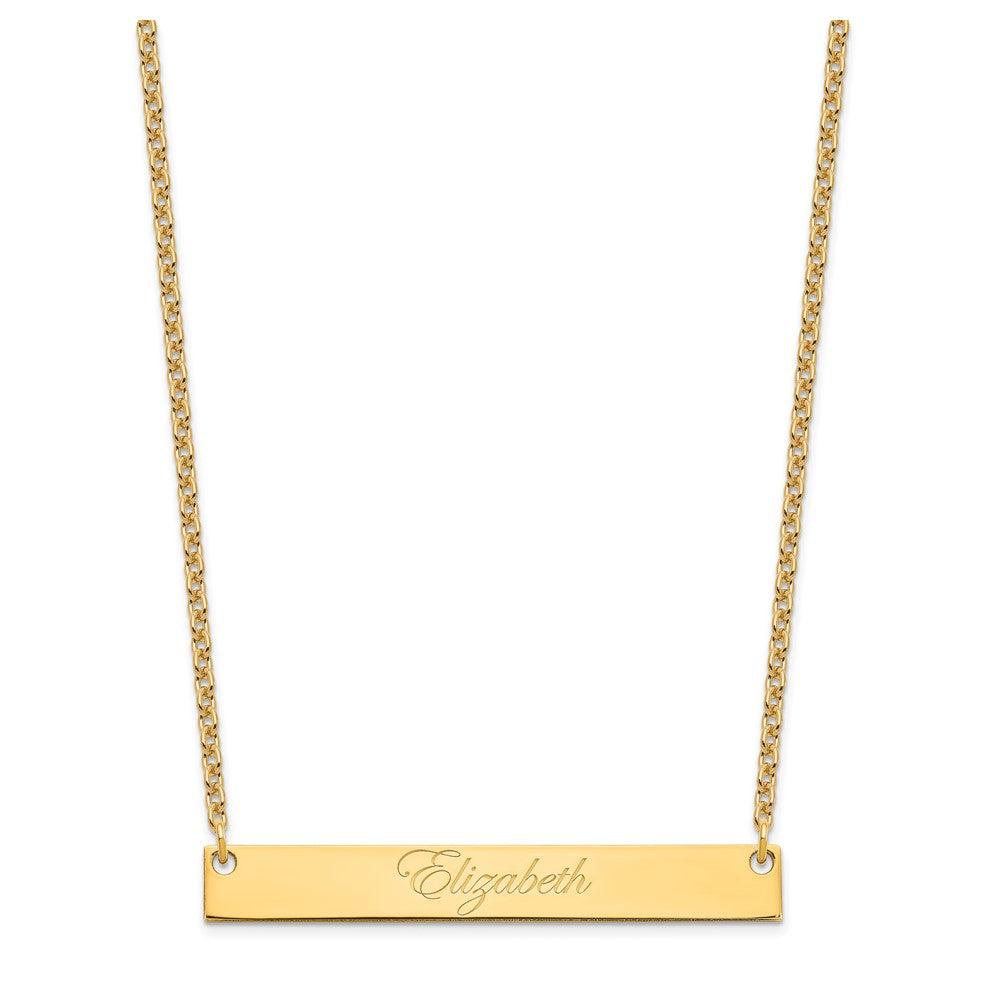 Vergoldet Sterlingsilber /gold Groß Edwardianisch Schreibschrift Stab Halskette