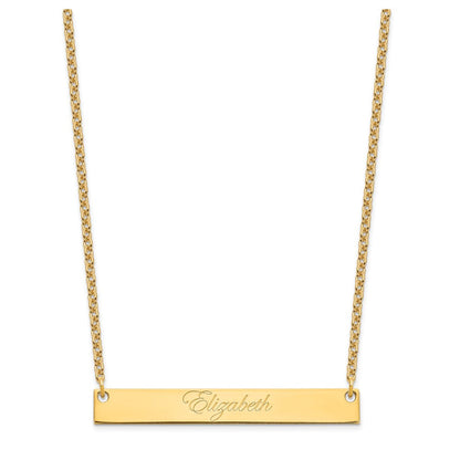 Vergoldet Sterlingsilber /gold Groß Edwardianisch Schreibschrift Stab Halskette