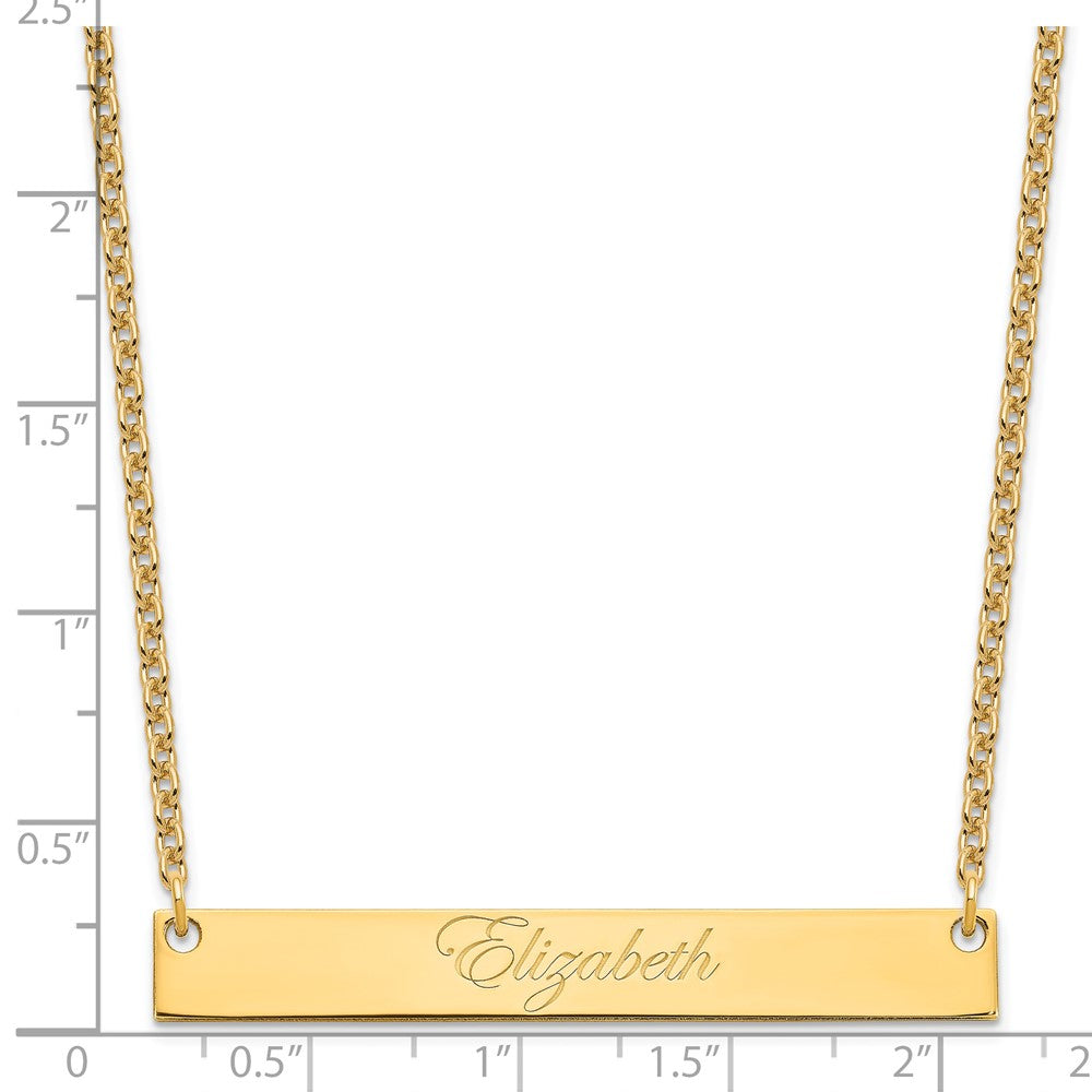 Vergoldet Sterlingsilber /gold Groß Edwardianisch Schreibschrift Stab Halskette
