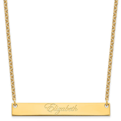 Vergoldet Sterlingsilber /gold Groß Edwardianisch Schreibschrift Stab Halskette