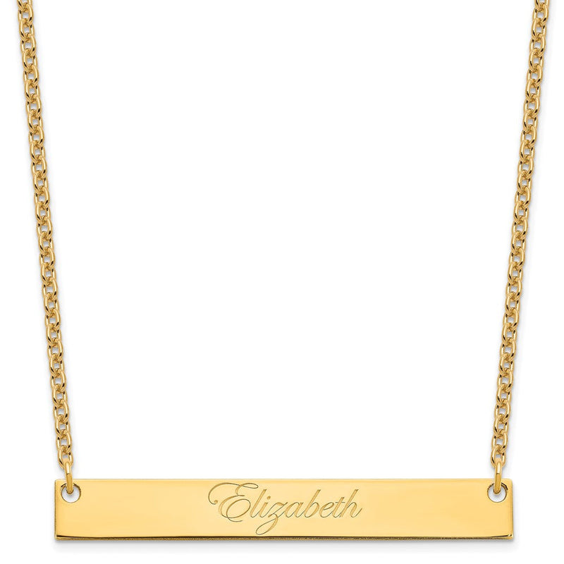 Vergoldet Sterlingsilber /gold Groß Edwardianisch Schreibschrift Stab Halskette