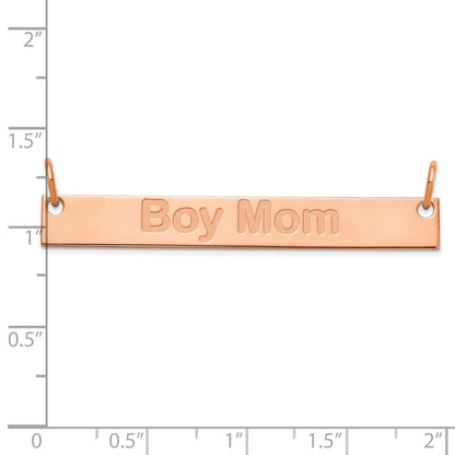 Roségoldbeschichtet Groß Capitalized Arial Abgerundet Stab Halskette