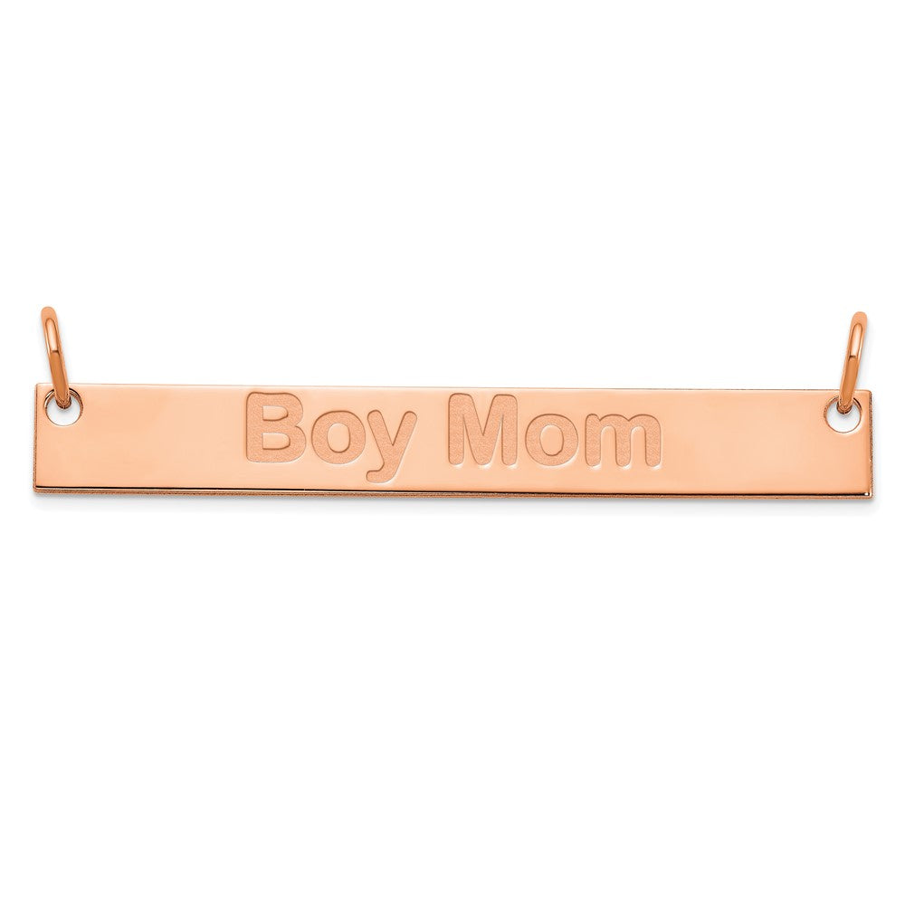 Roségoldbeschichtet Groß Capitalized Arial Abgerundet Stab Halskette
