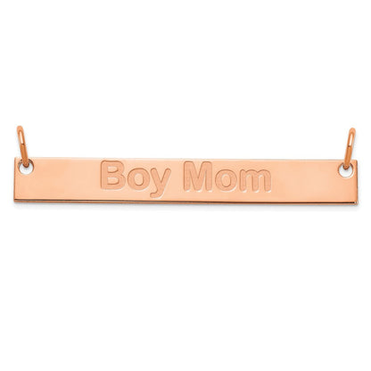 Roségoldbeschichtet Groß Capitalized Arial Abgerundet Stab Halskette