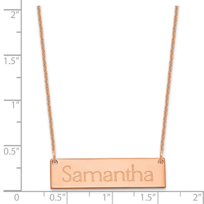 14K Roségold Klein Name Stab Necklaced