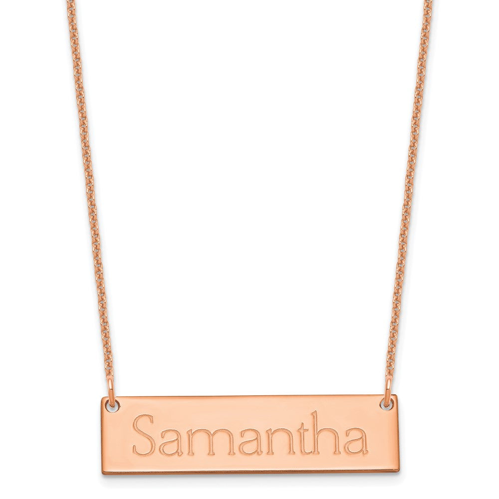 14K Roségold Klein Name Stab Necklaced
