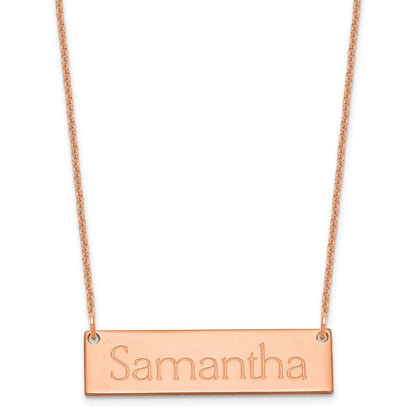 14K Roségold Klein Name Stab Necklaced