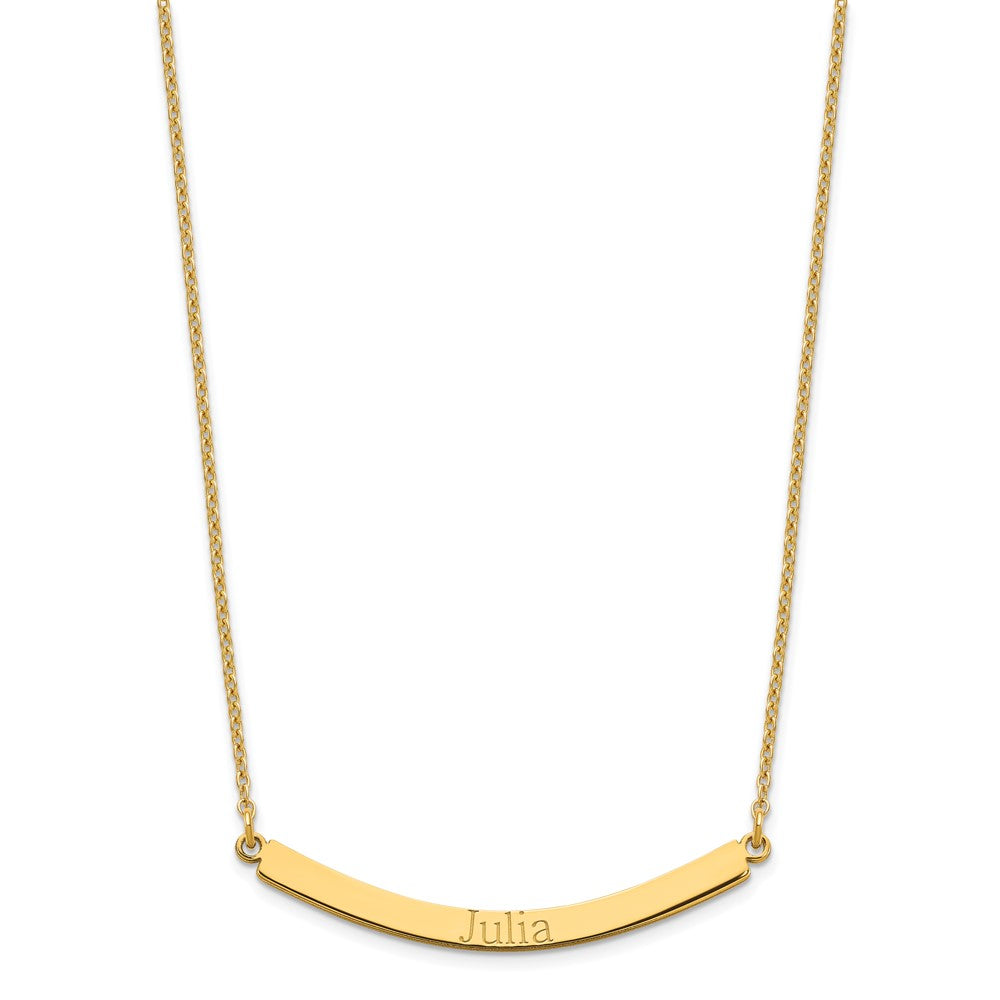 Vergoldet Sterlingsilber /gold Gebogen Stab Halskette