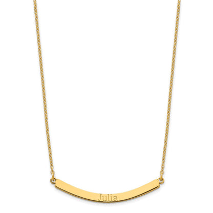 Vergoldet Sterlingsilber /gold Gebogen Stab Halskette