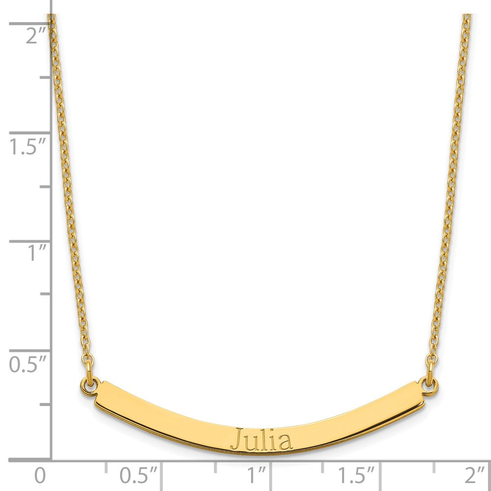Vergoldet Sterlingsilber /gold Gebogen Stab Halskette