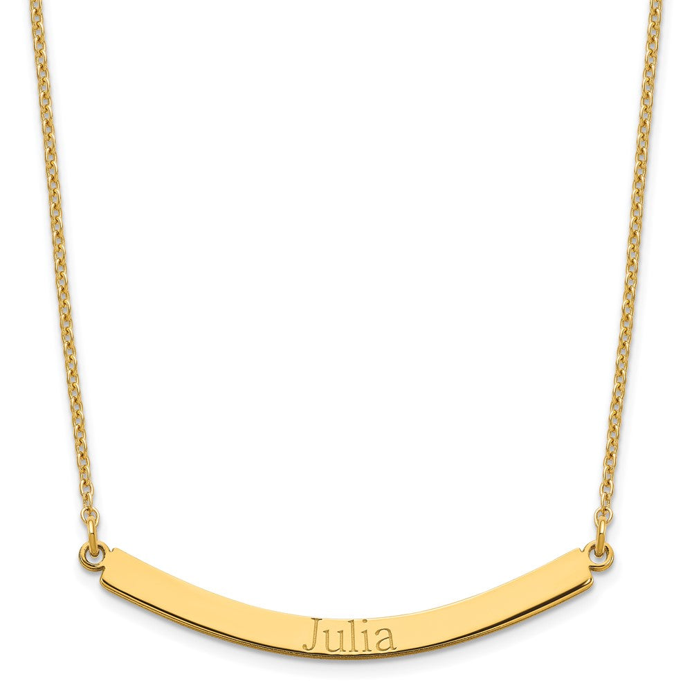 Vergoldet Sterlingsilber /gold Gebogen Stab Halskette