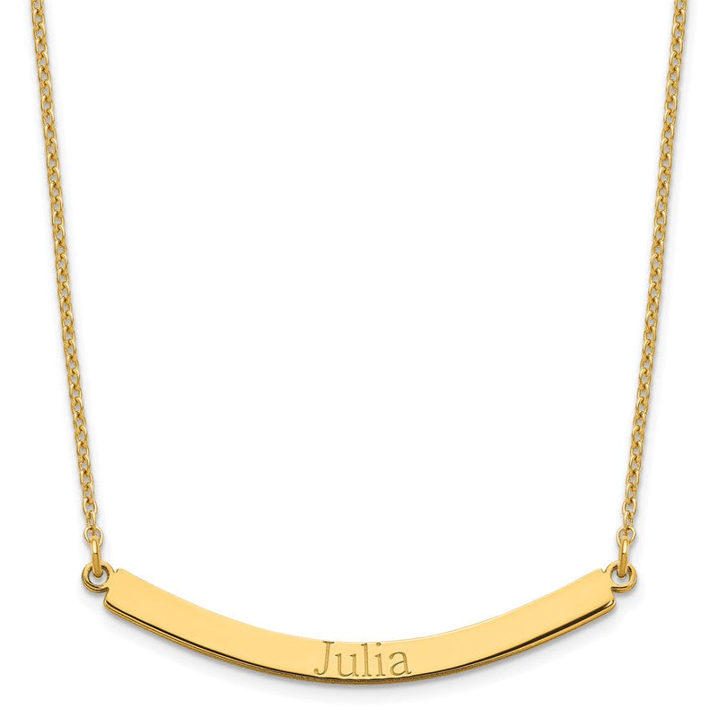 Vergoldet Sterlingsilber /gold Gebogen Stab Halskette