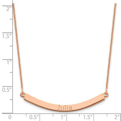 14K Roségold Gebogen Stab Halskette