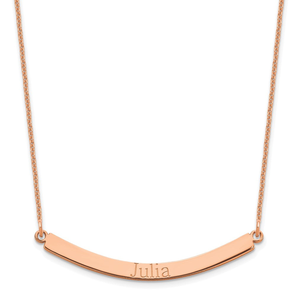 14K Roségold Gebogen Stab Halskette